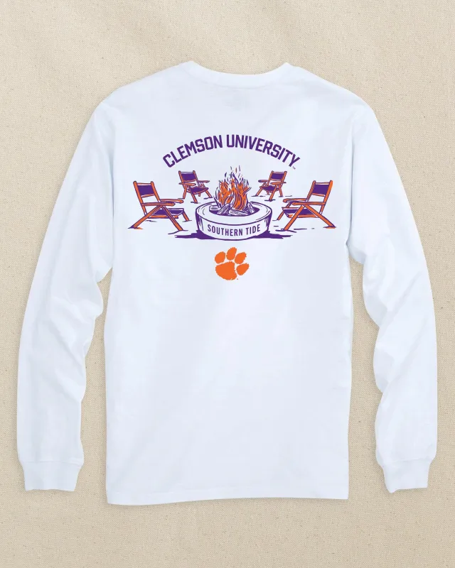 Clemson Tigers Gameday Bonfire Long Sleeve T-Shirt sold by Southern Tide