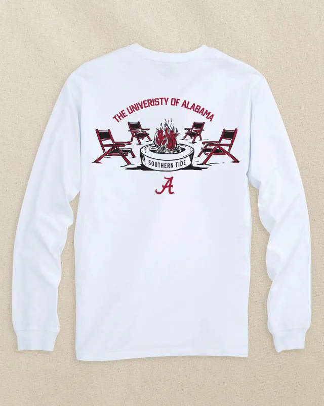 Alabama Crimson Tide Gameday Bonfire Long Sleeve T-Shirt sold by Southern Tide