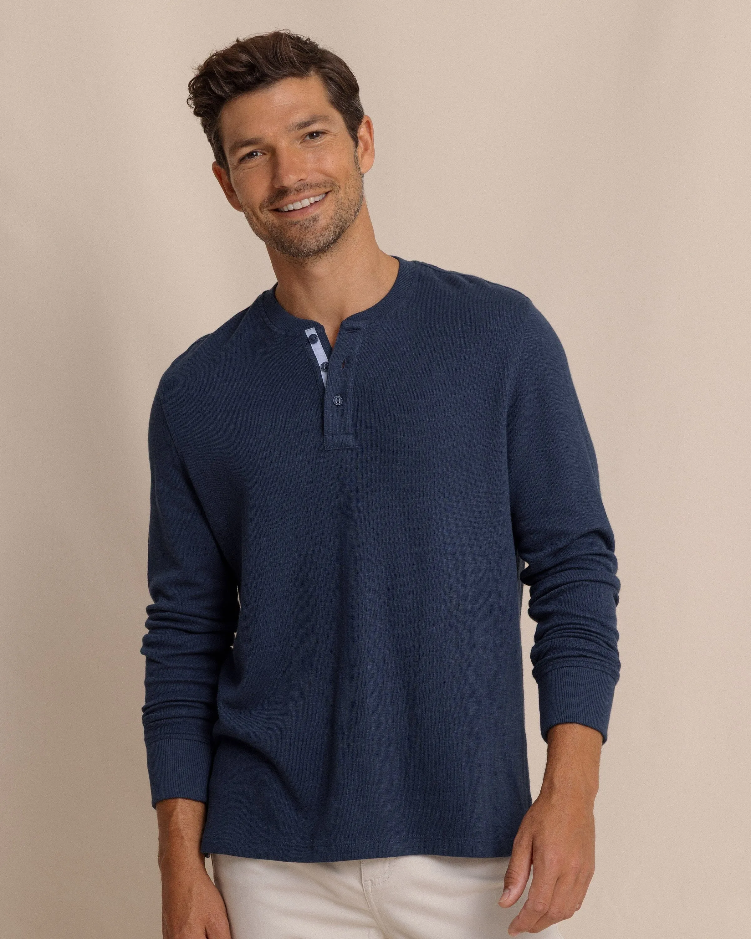 Riveroak Rib Knit Henley sold by Southern Tide