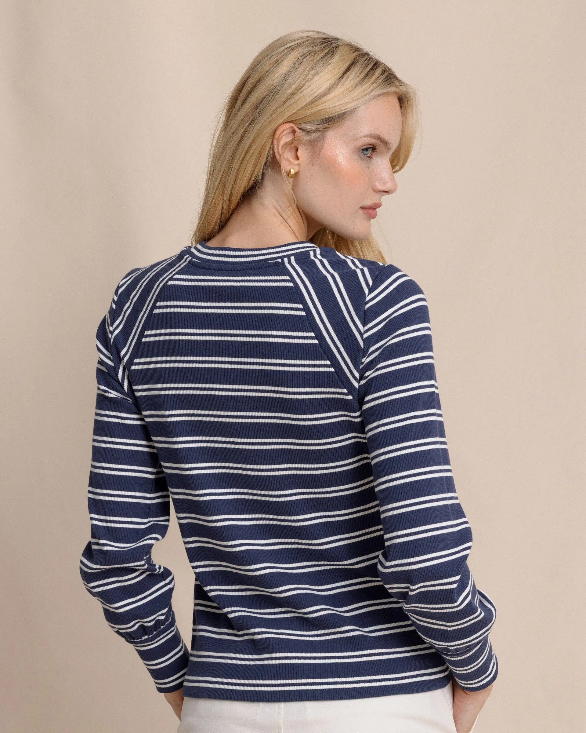 Molley Stripe Long Sleeve Rib Top sold by Southern Tide product image thumbnail 2