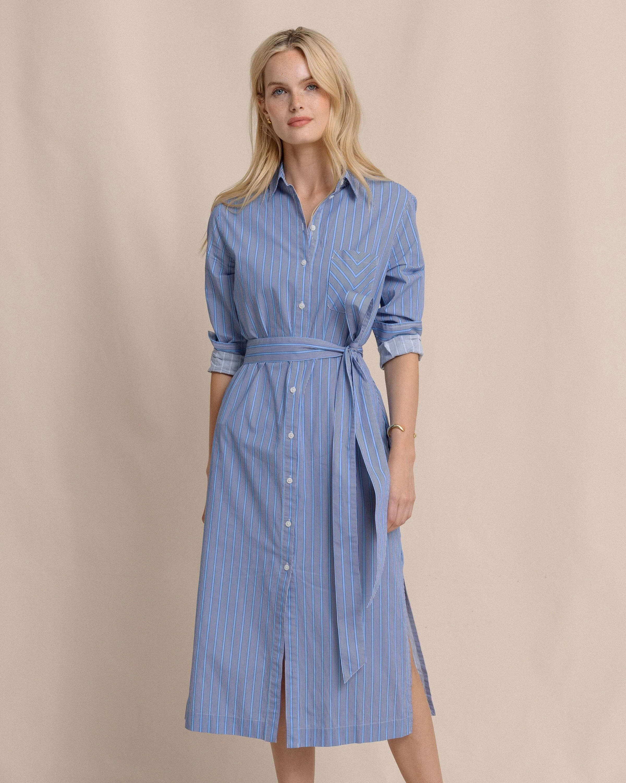 Trista Striped Midi Shirt Dress sold by Southern Tide product image thumbnail 3