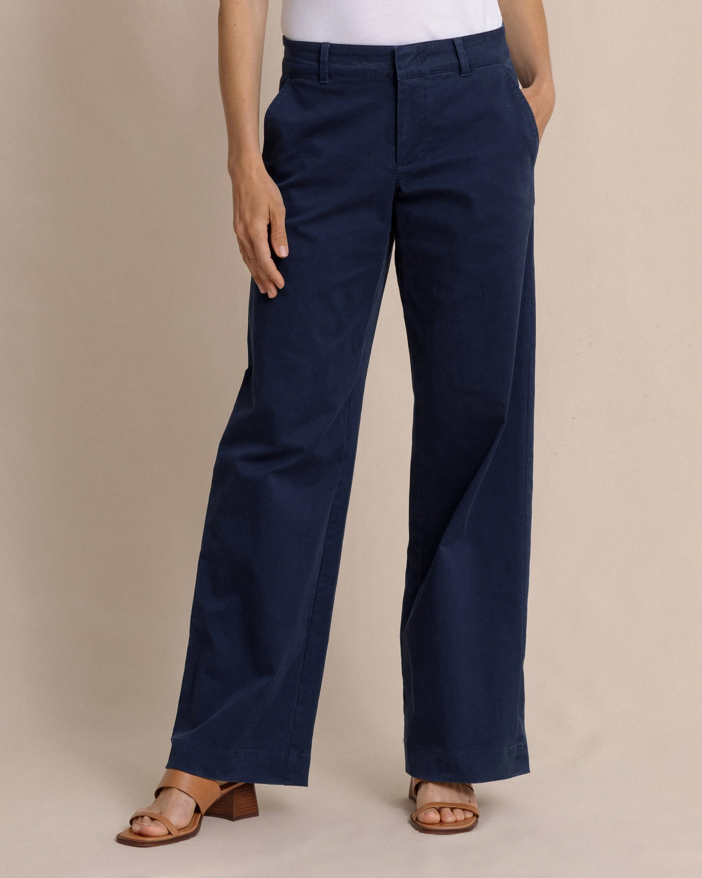 Tori Wide Leg Chino Pant sold by Southern Tide