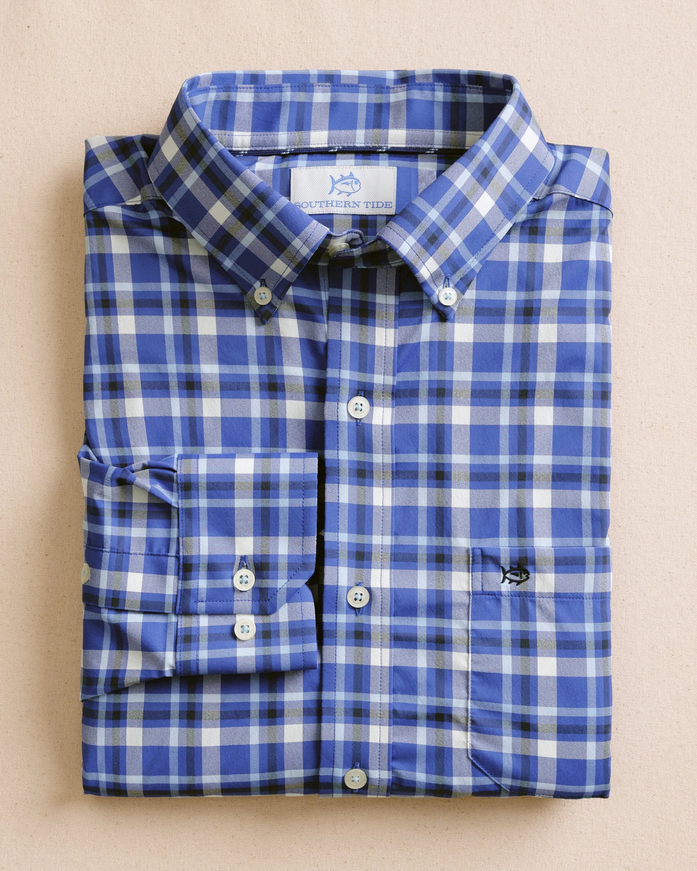 River Ridge Plaid brrr°® Intercoastal Long Sleeve Sport Shirt sold by Southern Tide