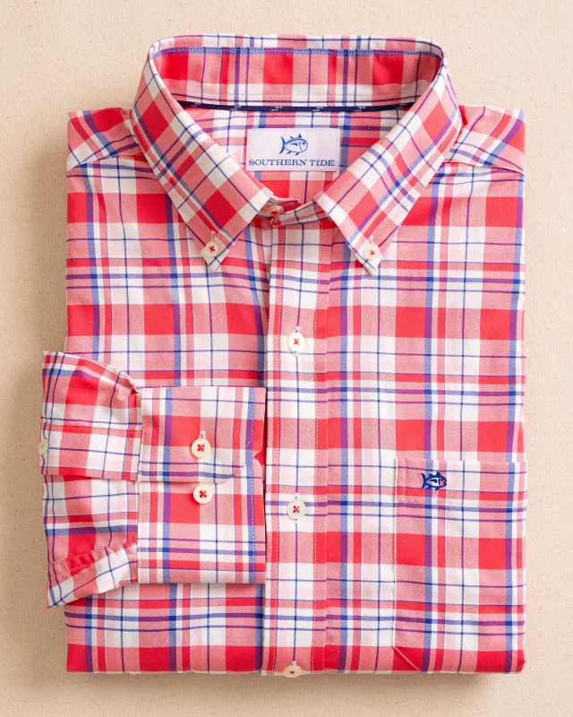 Breakwater Plaid brrr°® Intercoastal Long Sleeve Sport Shirt sold by Southern Tide