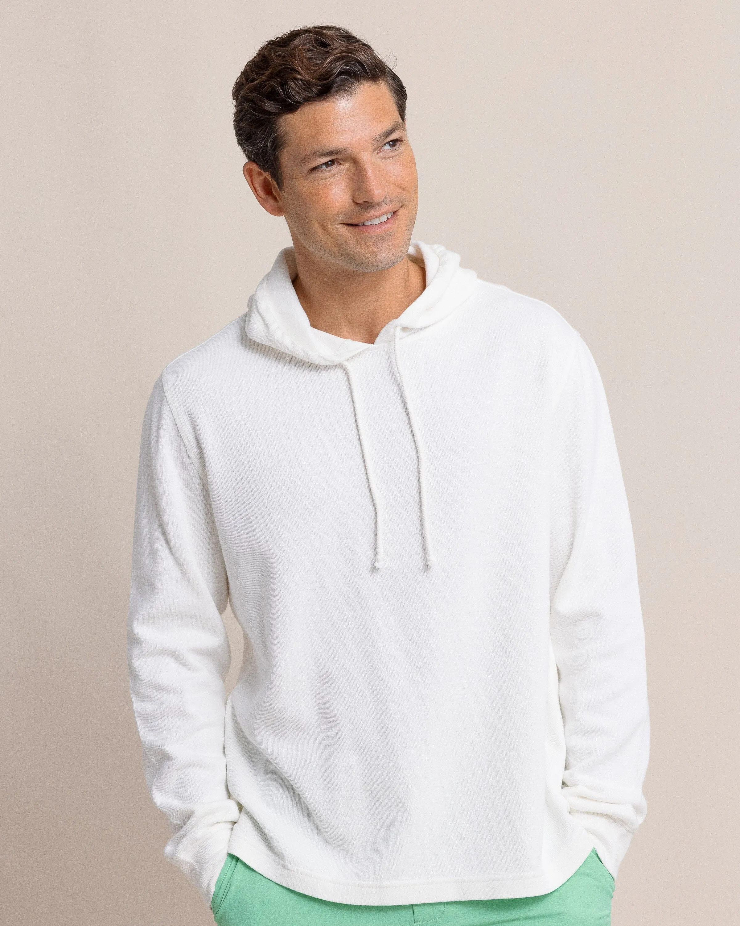 Bay View Hoodie - Sand White sold by Southern Tide