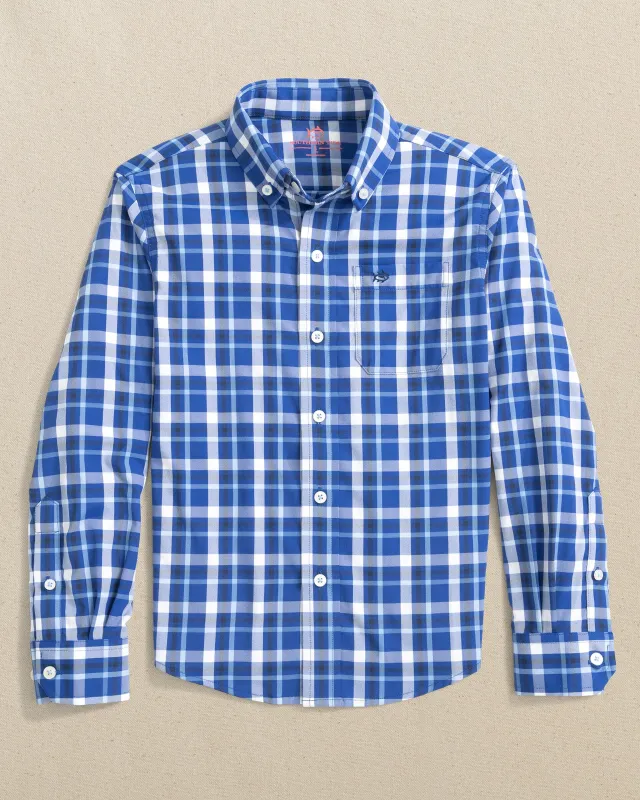 Boys River Ridge Plaid Intercoastal Long Sleeve Sport Shirt sold by Southern Tide