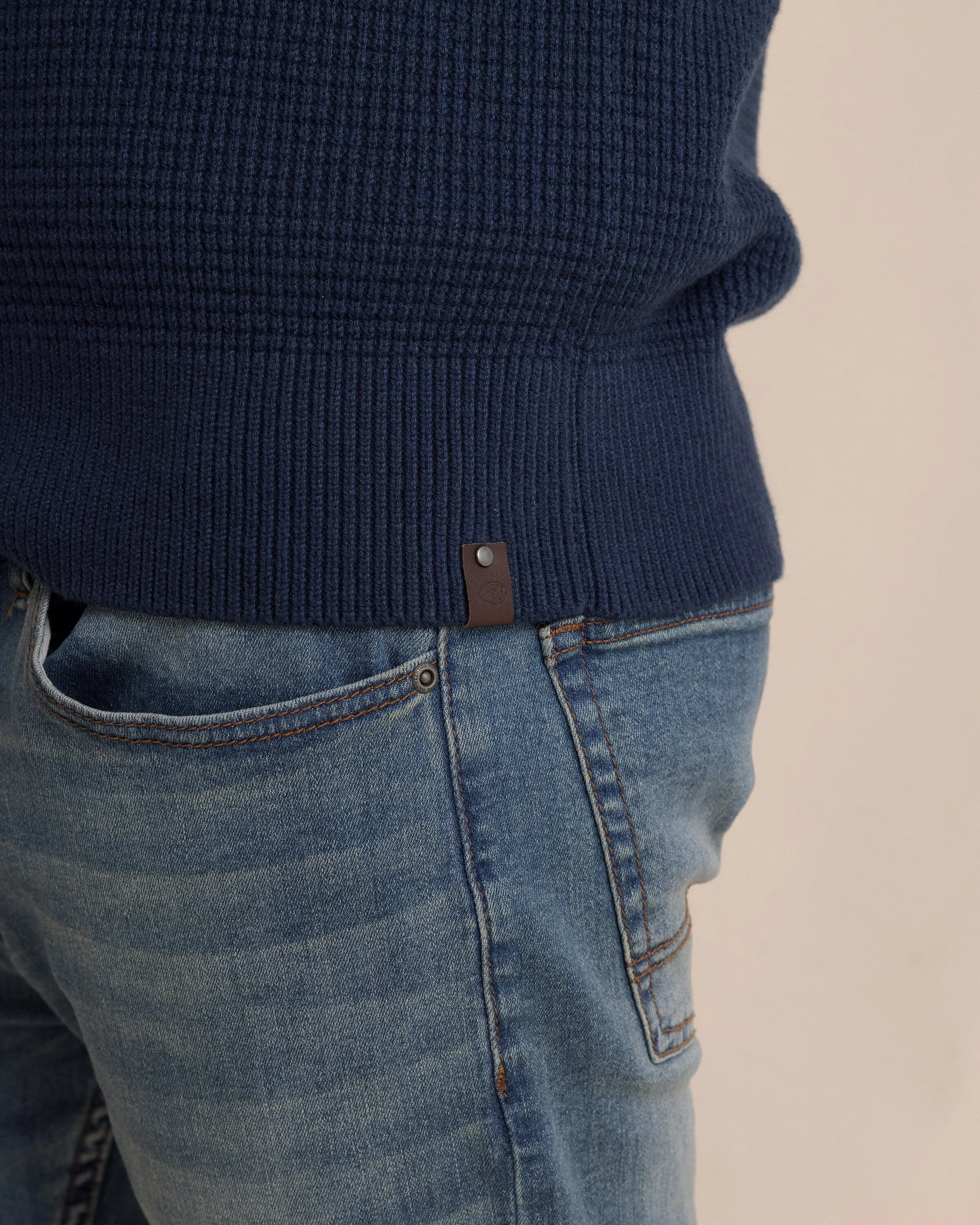 Bass Creek Heather Quarter Button Sweater sold by Southern Tide product image thumbnail 5