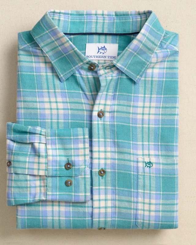 Ashborough Plaid Brushed Twill Sport Shirt sold by Southern Tide