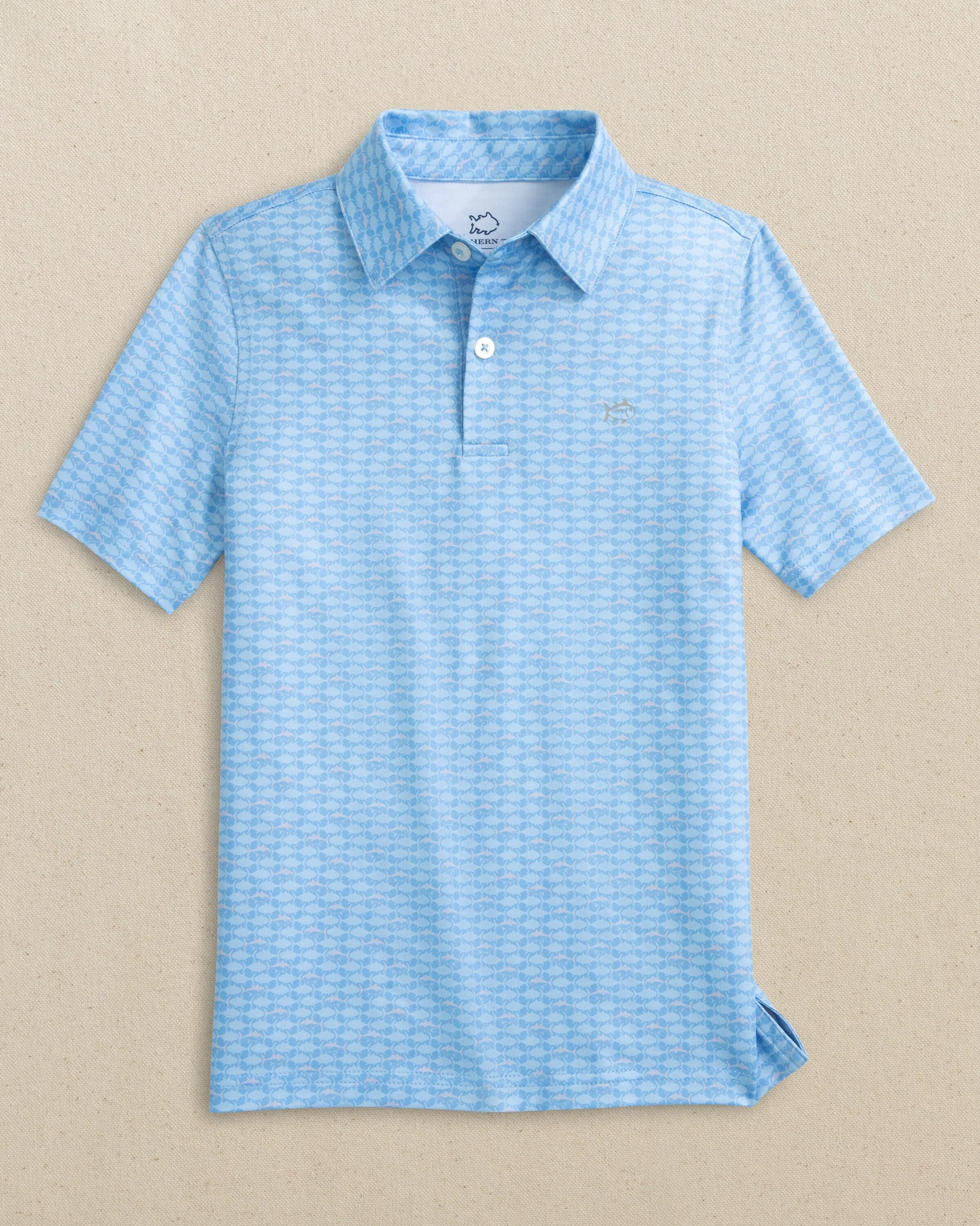 Boys Driver Skipping Jacks Printed Performance Polo sold by Southern Tide