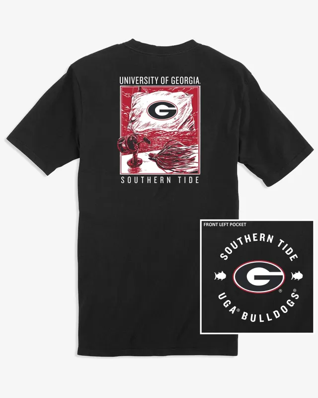 Georgia Bulldogs Oval G Fishing Flag T-Shirt sold by Southern Tide