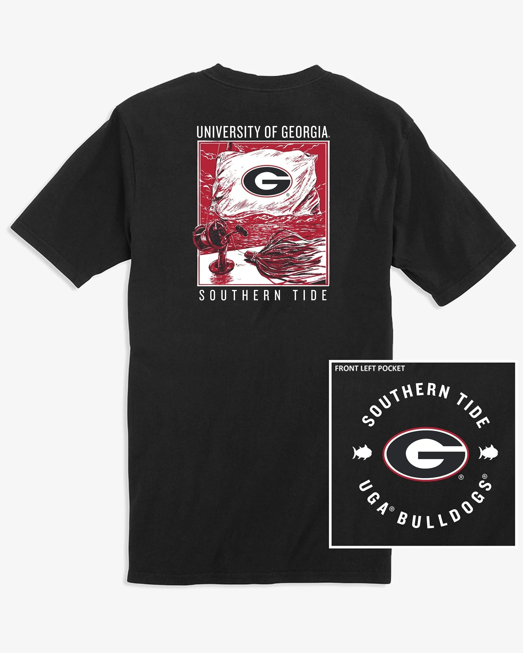 Georgia Bulldogs Oval G Fishing Flag T-Shirt sold by Southern Tide product image thumbnail 2