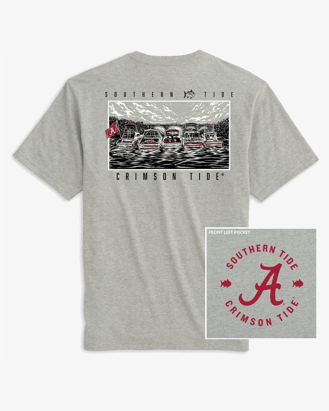 Alabama Crimson Tide Tailgate Cove Heather T-Shirt sold by Southern Tide product image thumbnail 2