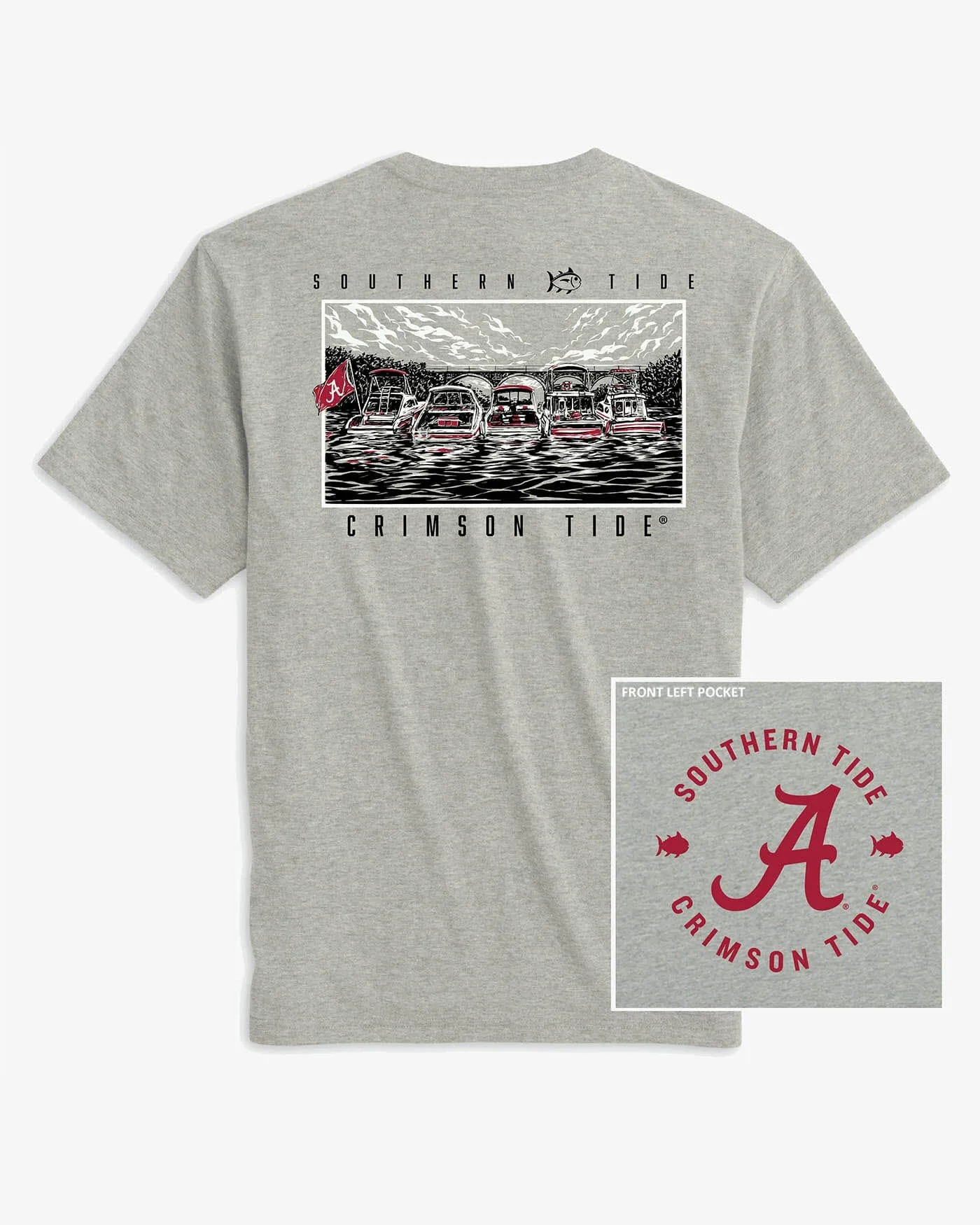 Alabama Crimson Tide Tailgate Cove Heather T-Shirt sold by Southern Tide
