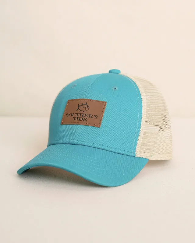 ST Leather Patch Trucker Hat sold by Southern Tide