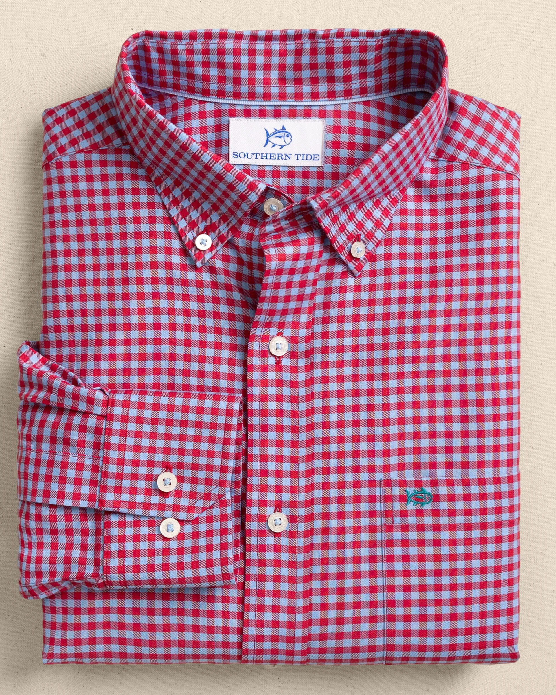 Silver Lake Plaid Skipjack Sport Shirt sold by Southern Tide product image thumbnail 3