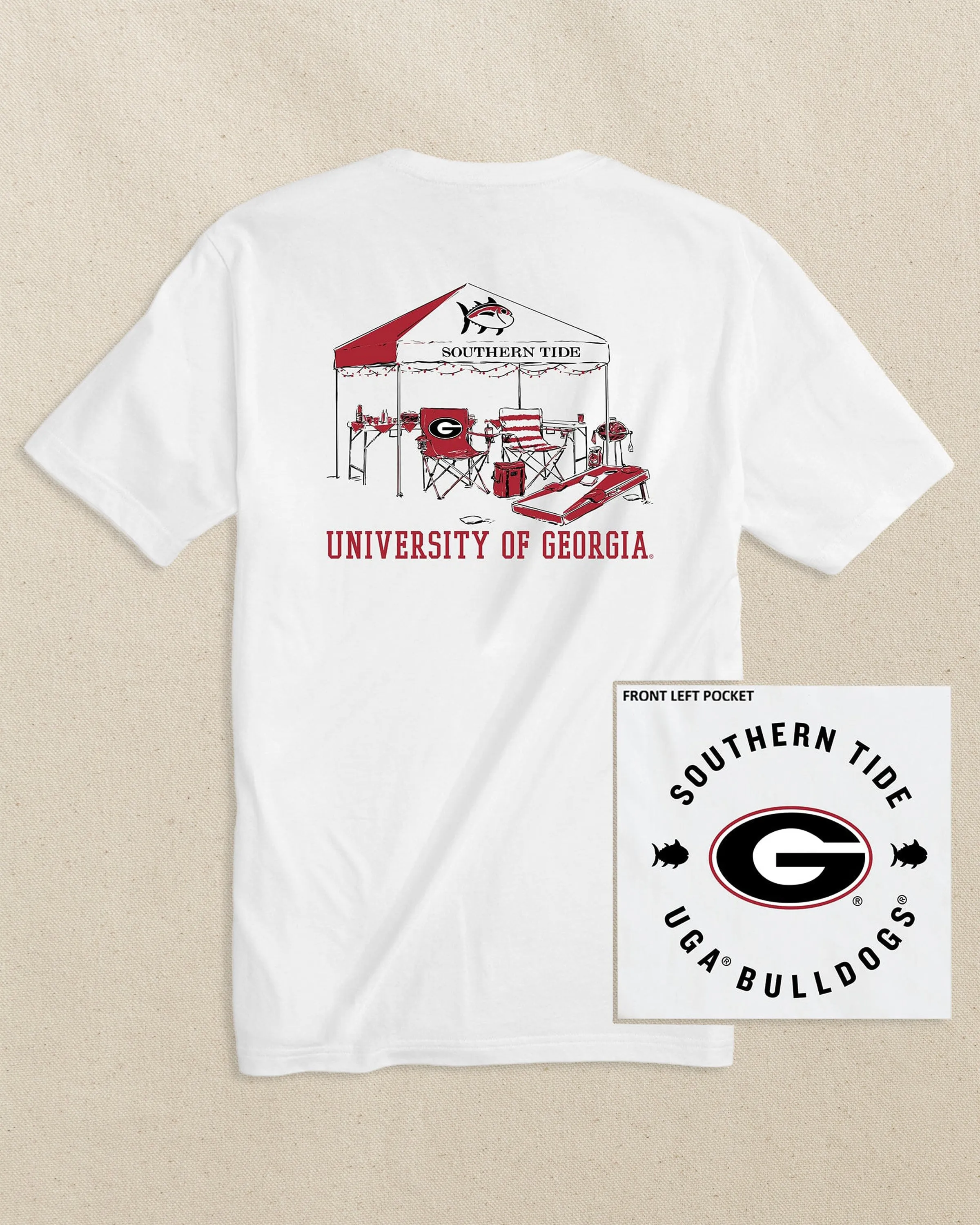 Georgia Bulldogs Oval G Tailgate Time T-Shirt sold by Southern Tide product image thumbnail 2