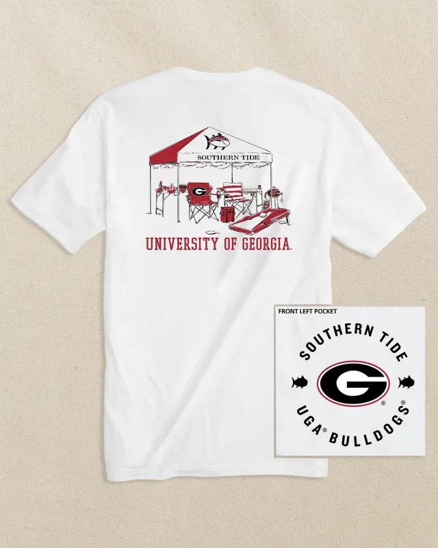 Georgia Bulldogs Oval G Tailgate Time T-Shirt sold by Southern Tide