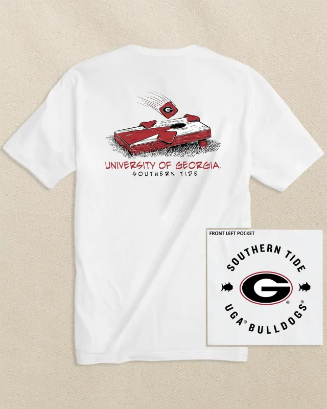 Georgia Bulldogs Oval G Cornhole T-Shirt sold by Southern Tide