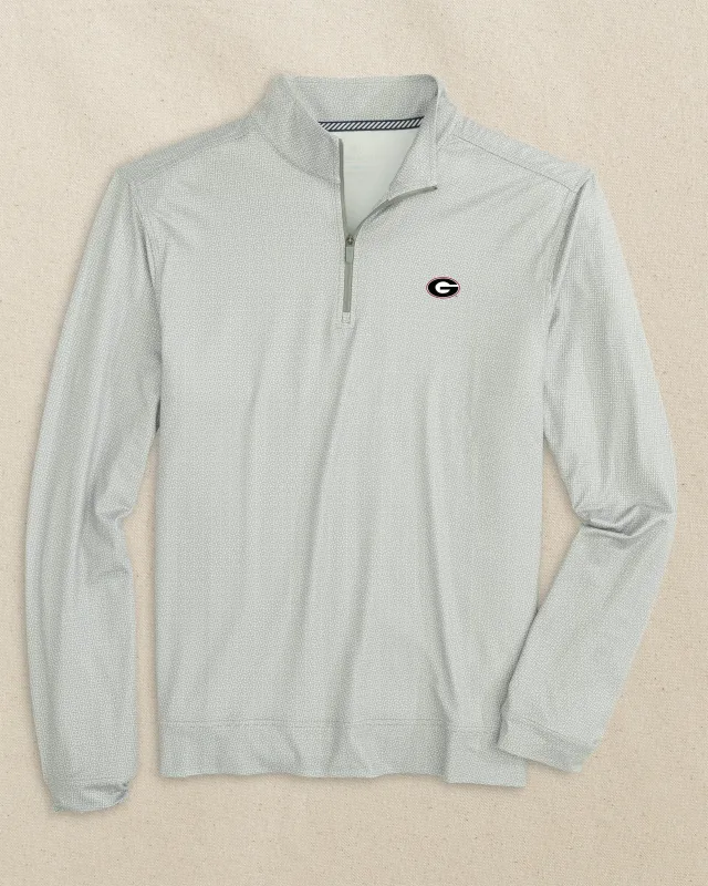 Georgia Bulldogs Oval G Pine Ridge Print Cruiser Quarter Zip sold by Southern Tide