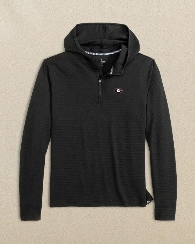 Georgia Bulldogs Oval G Scuttle Quarter Zip Hoodie sold by Southern Tide
