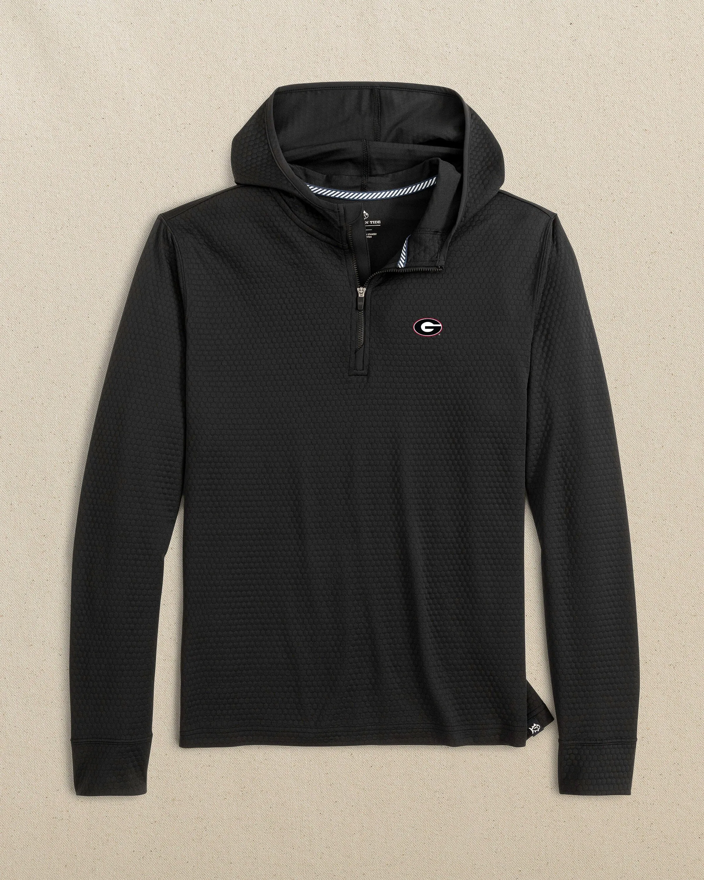 Georgia Bulldogs Oval G Scuttle Quarter Zip Hoodie sold by Southern Tide