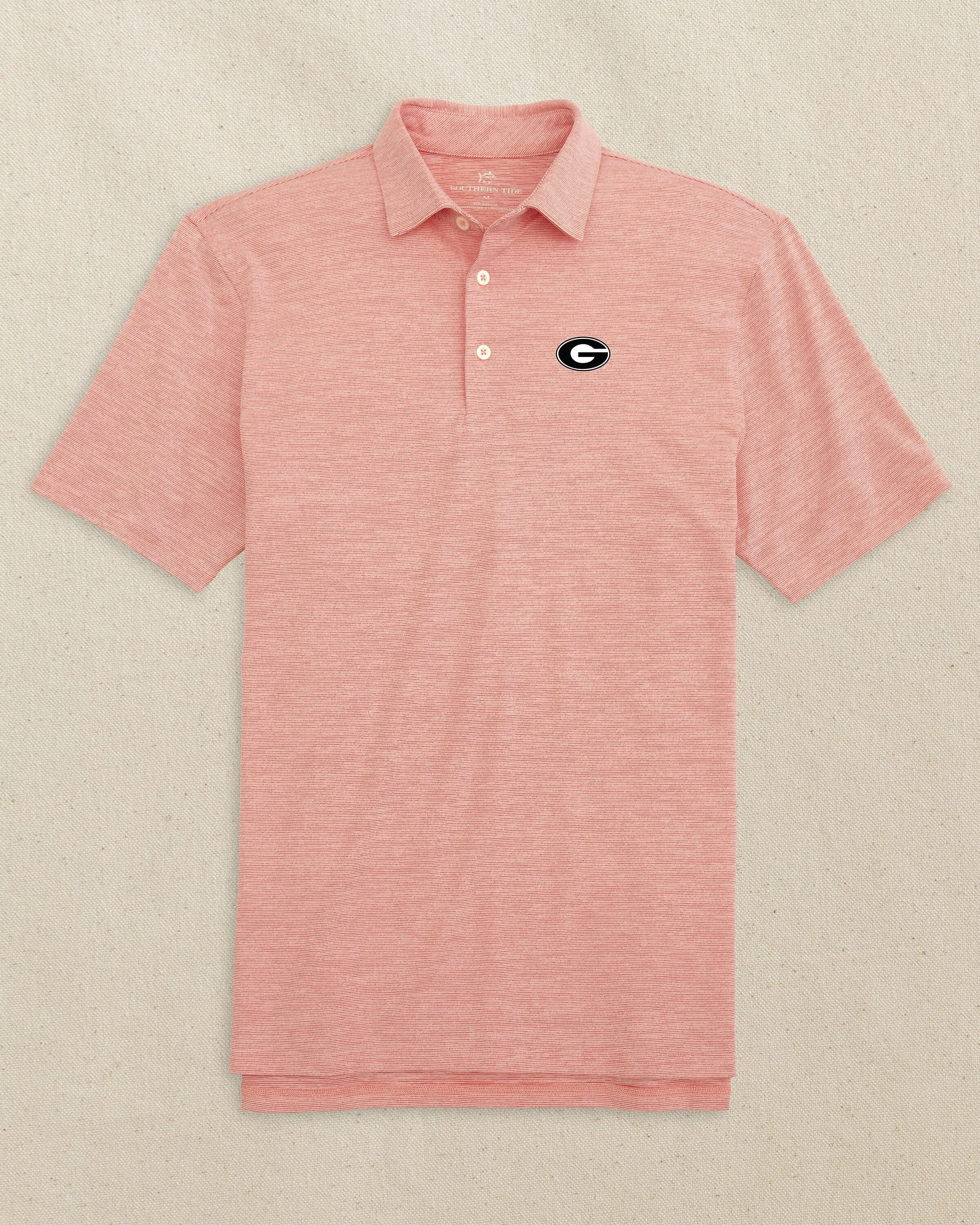 Georgia Bulldogs Oval G Driver Spacedye Polo sold by Southern Tide