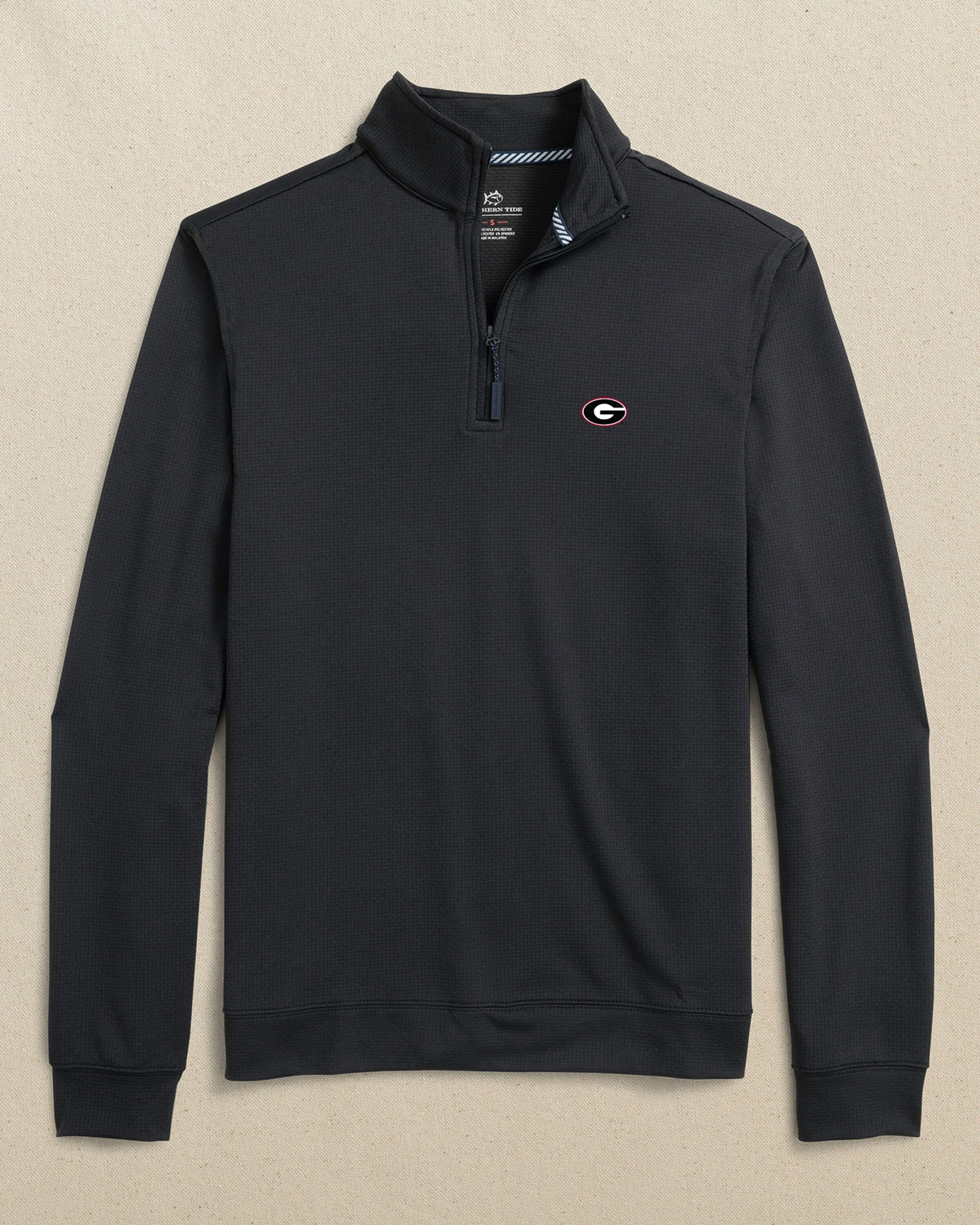 Georgia Bulldogs Oval G Schooner Quarter Zip sold by Southern Tide