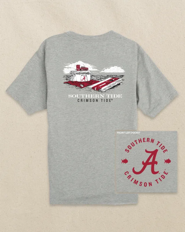 Alabama Crimson Tide Beach Cornhole Heather T-Shirt sold by Southern Tide