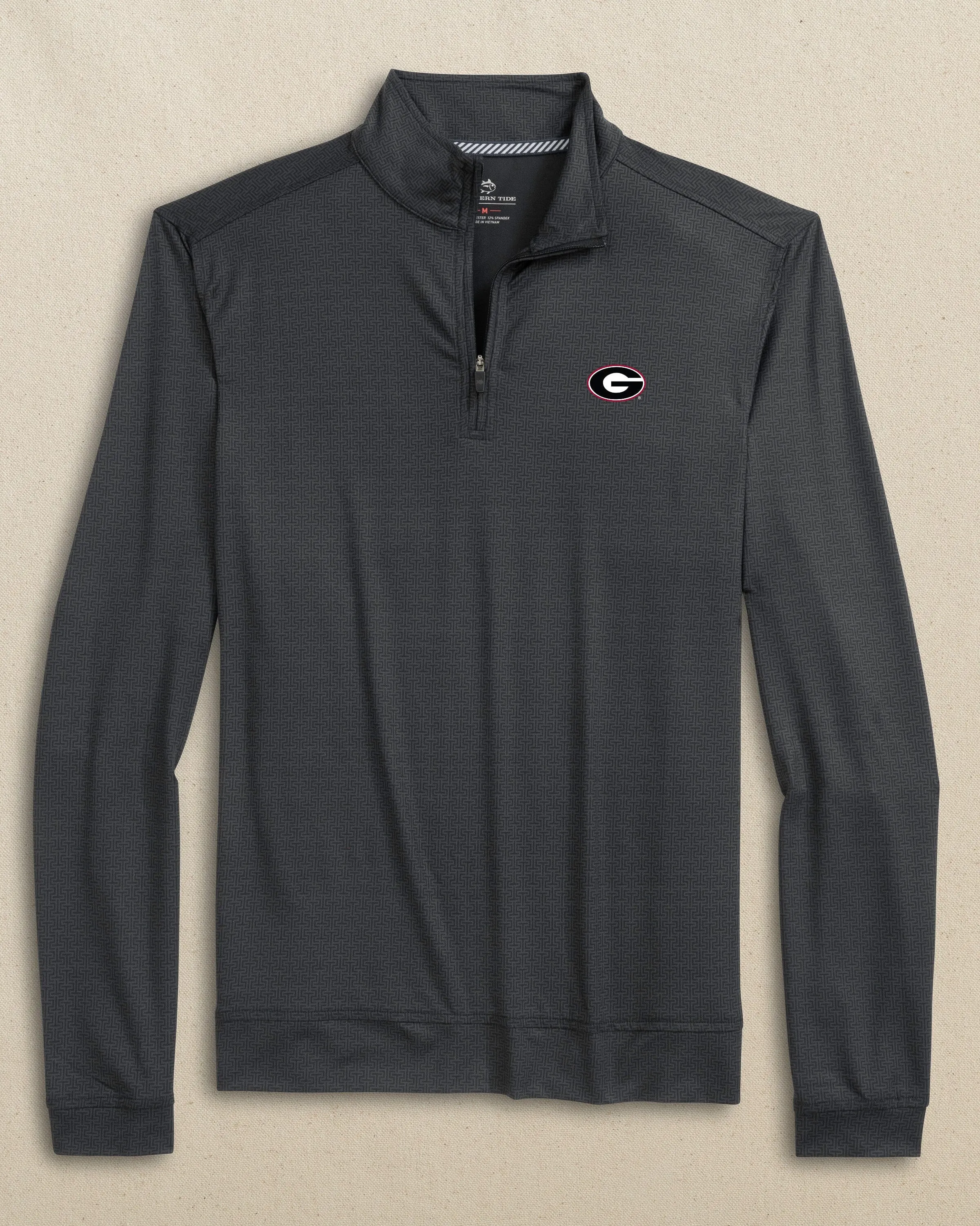 Georgia Bulldogs Oval G Cruiser ST Geo Printed Quarter Zip sold by Southern Tide