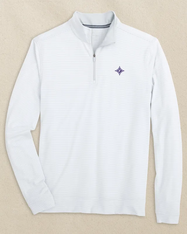 Furman Paladins Cruiser Micro-Stripe Heather Quarter Zip sold by Southern Tide