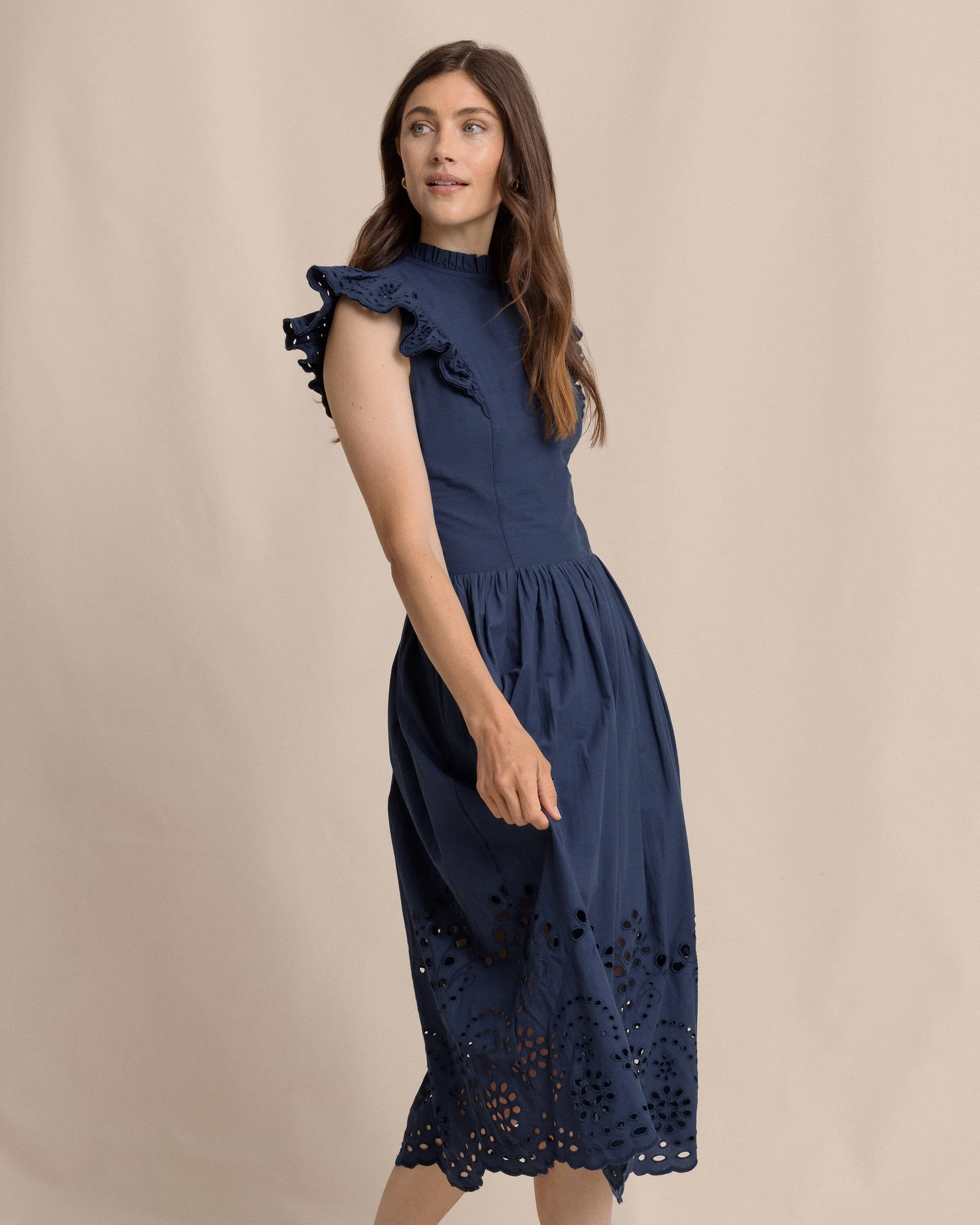 Rebekah Eyelet Midi Dress sold by Southern Tide product image thumbnail 5