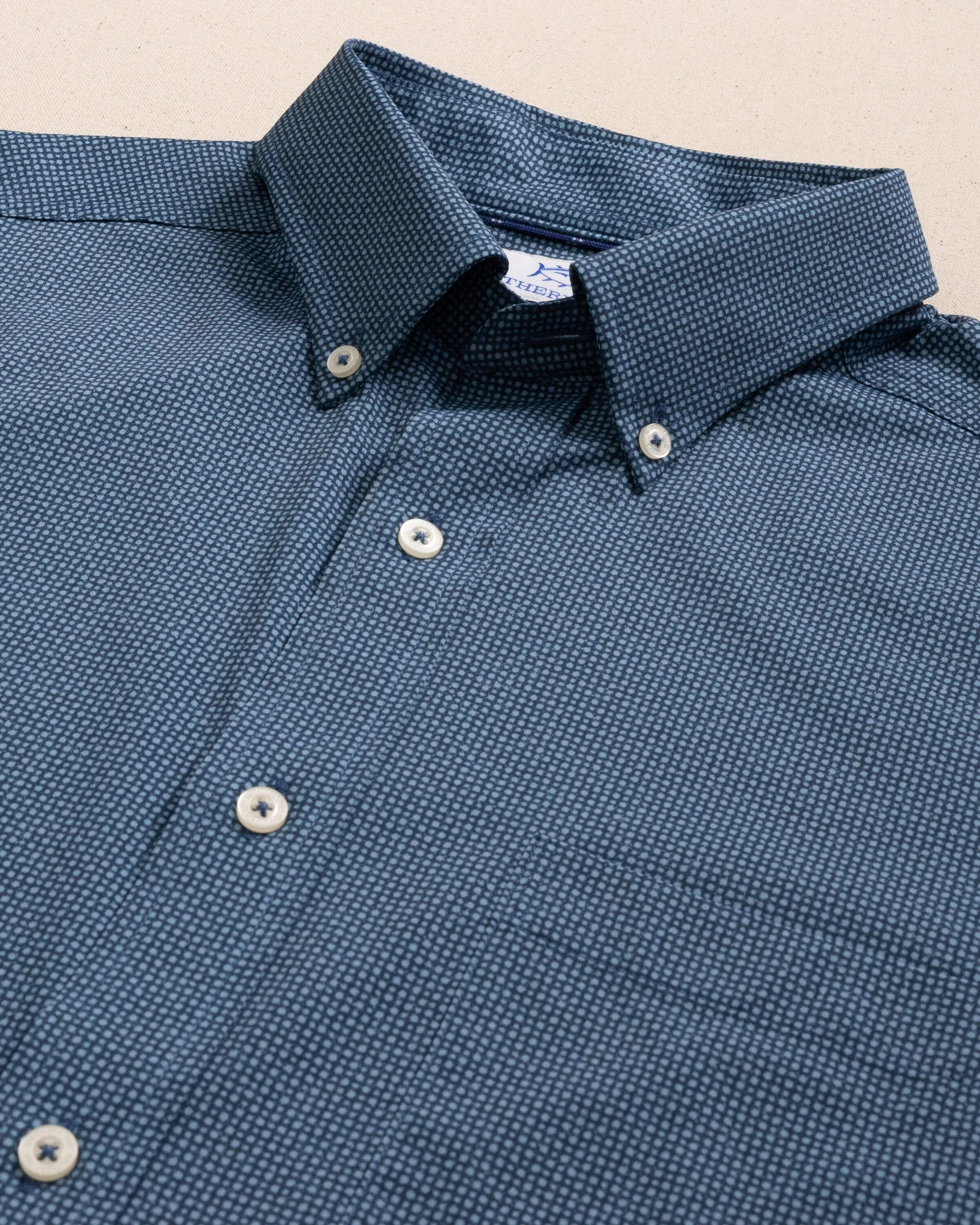 Eastport Heather brrr°® Intercoastal Short Sleeve Sport Shirt sold by Southern Tide product image thumbnail 2