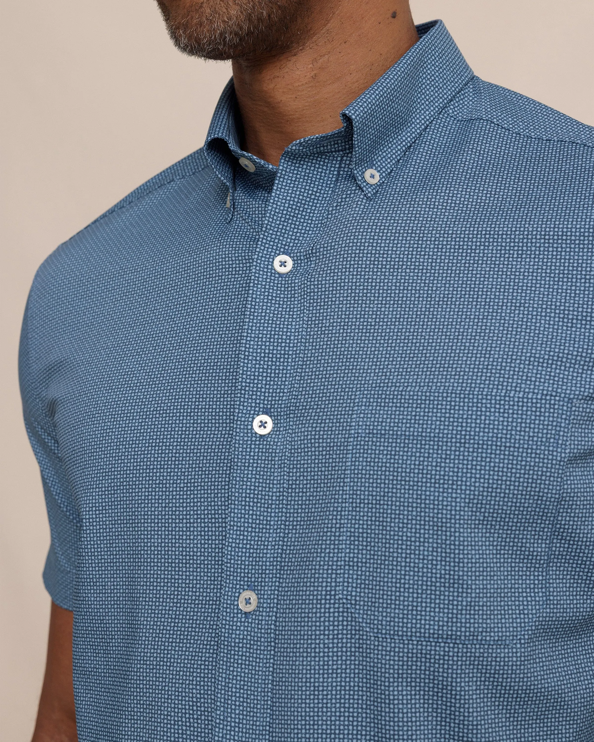 Eastport Heather brrr°® Intercoastal Short Sleeve Sport Shirt sold by Southern Tide product image thumbnail 5