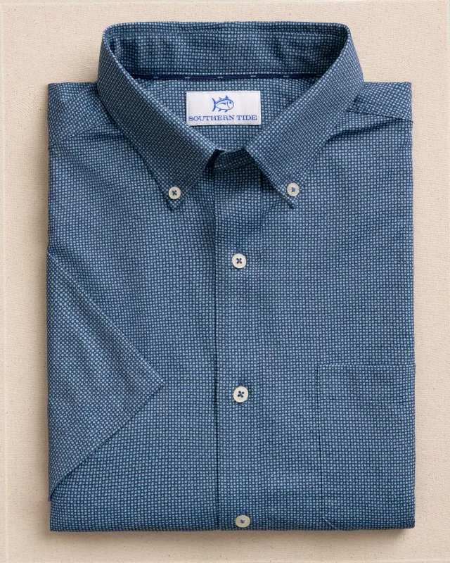 Eastport Heather brrr°® Intercoastal Short Sleeve Sport Shirt sold by Southern Tide