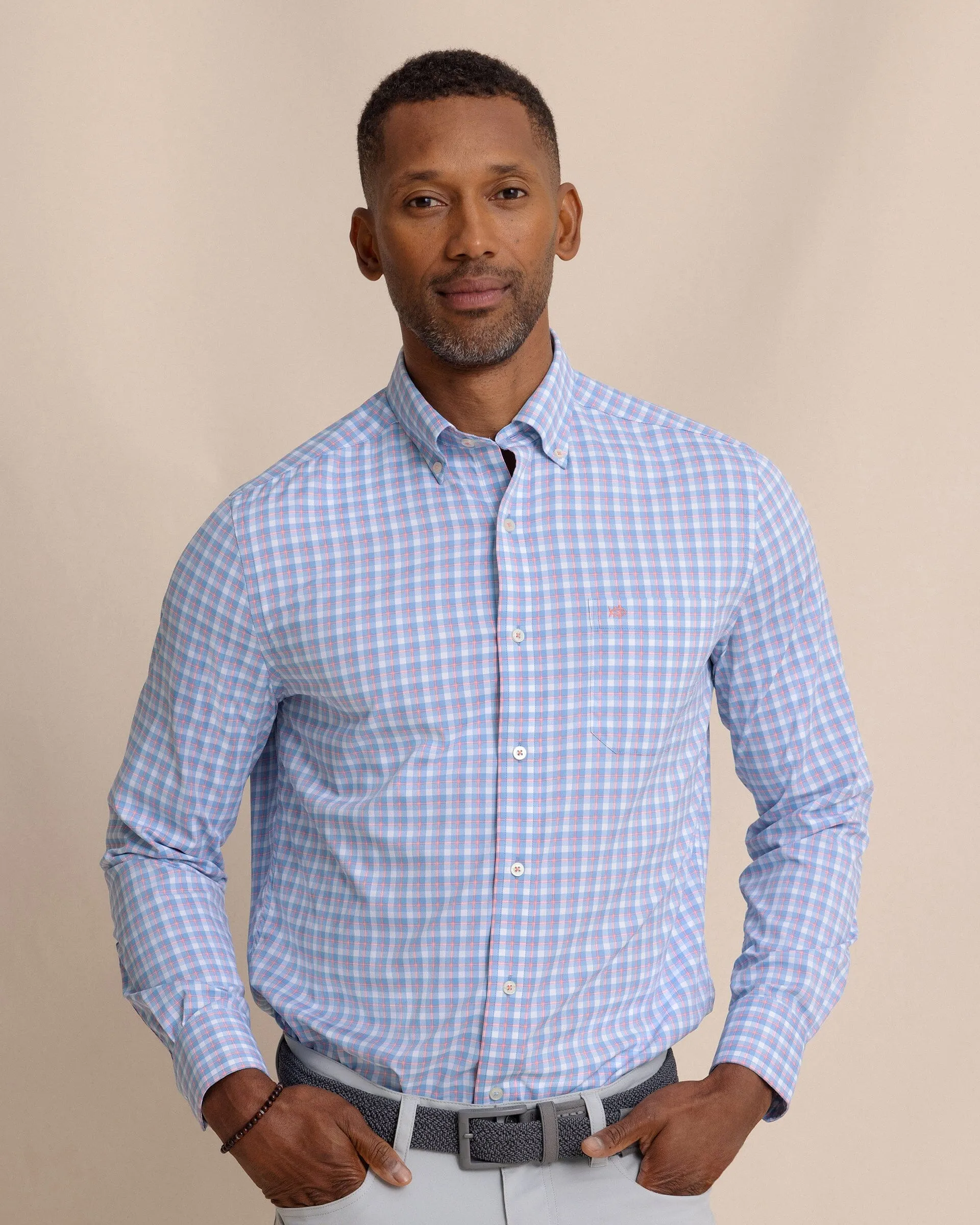 Sunset Harbor brrr°® Intercoastal Sport Shirt sold by Southern Tide product image thumbnail 3