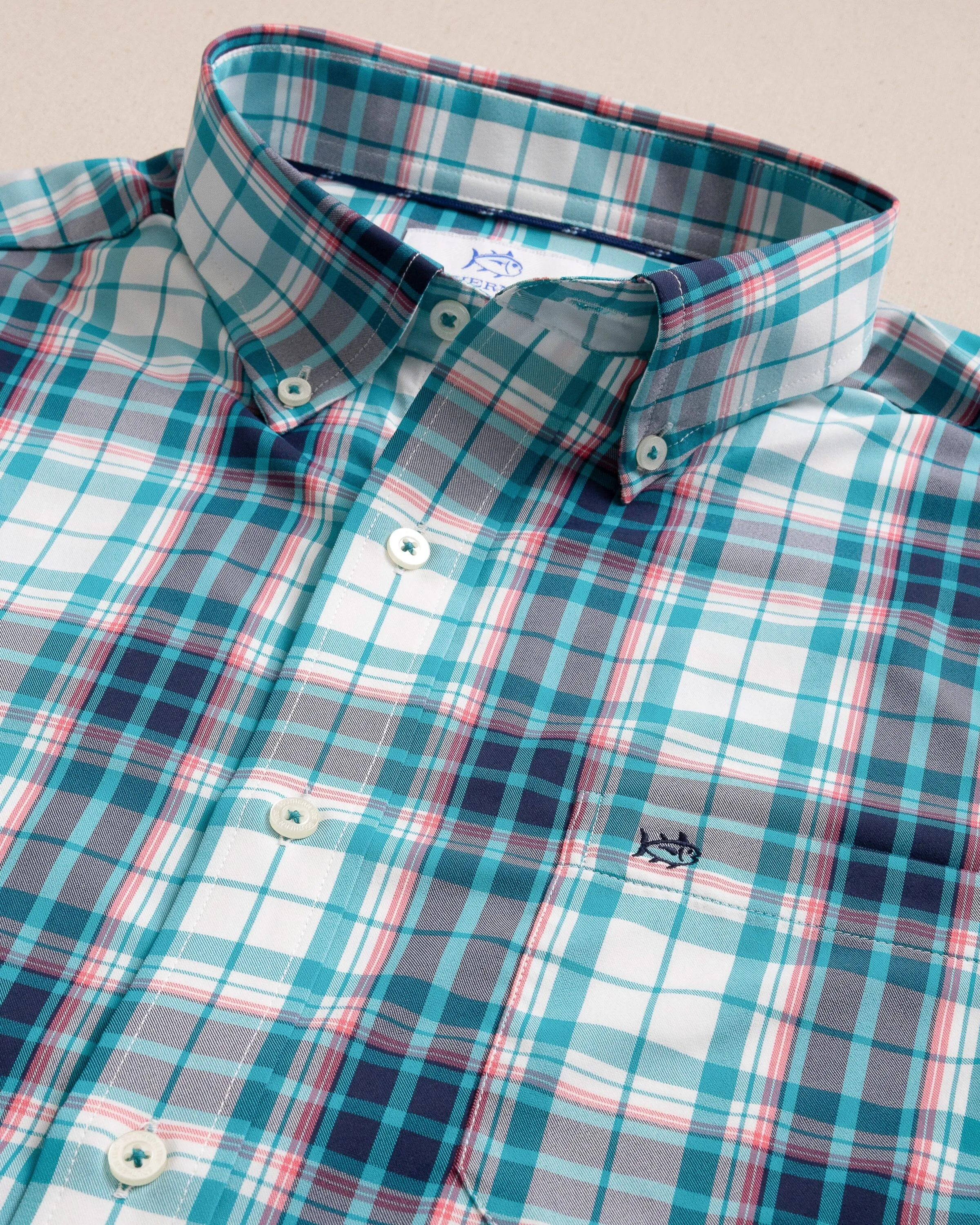 Willowbrook Plaid Intercoastal Sport Shirt - Spruce Shade sold by Southern Tide product image thumbnail 2