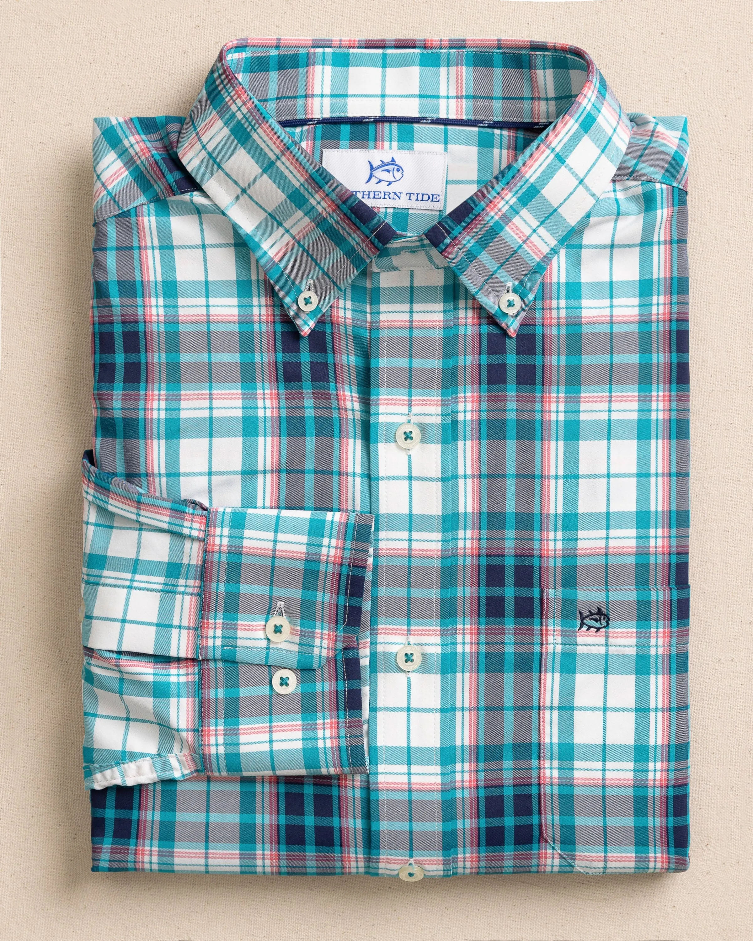 Willowbrook Plaid Intercoastal Sport Shirt - Spruce Shade sold by Southern Tide