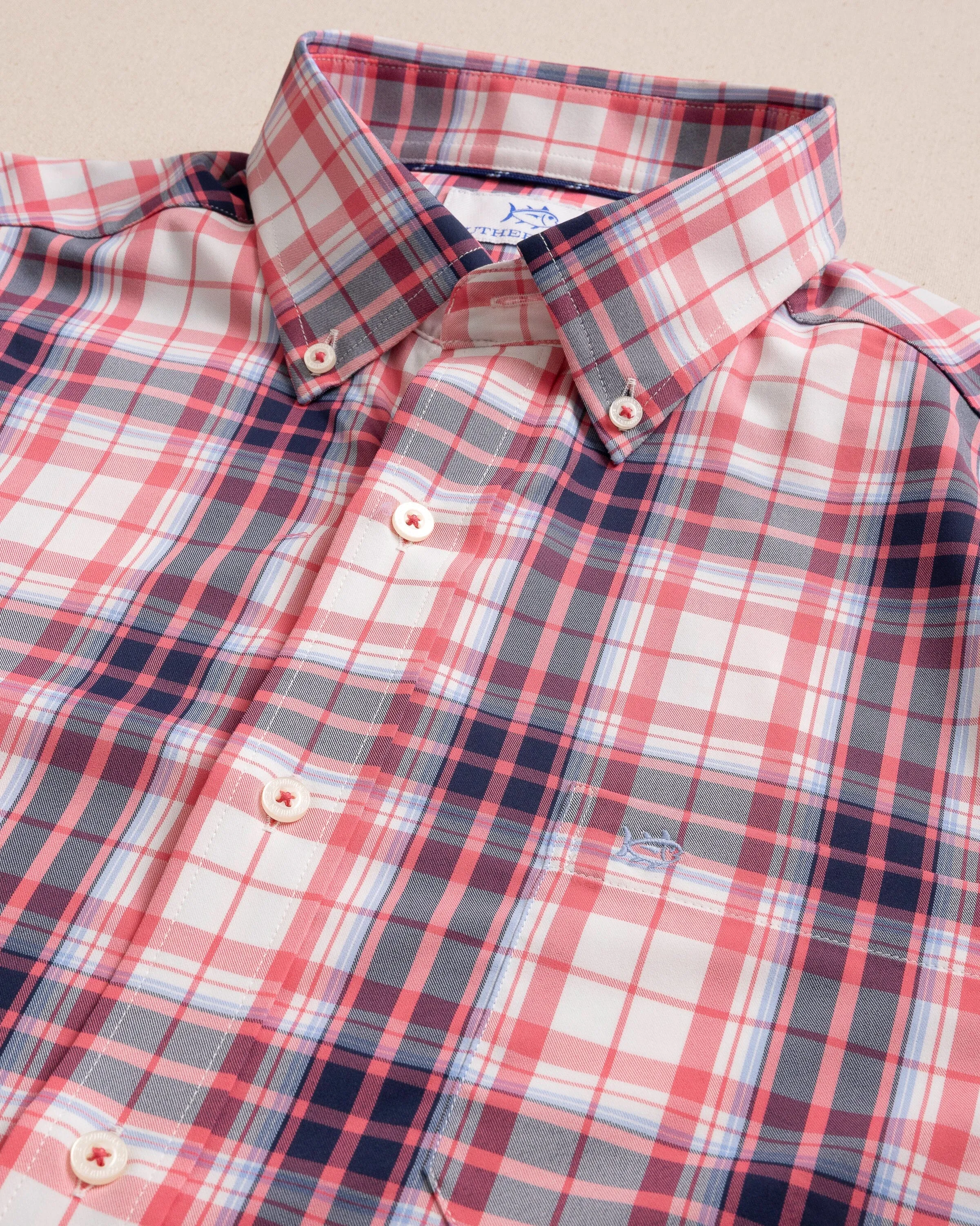 Willowbrook Plaid Intercoastal Sport Shirt - Snapper sold by Southern Tide product image thumbnail 4