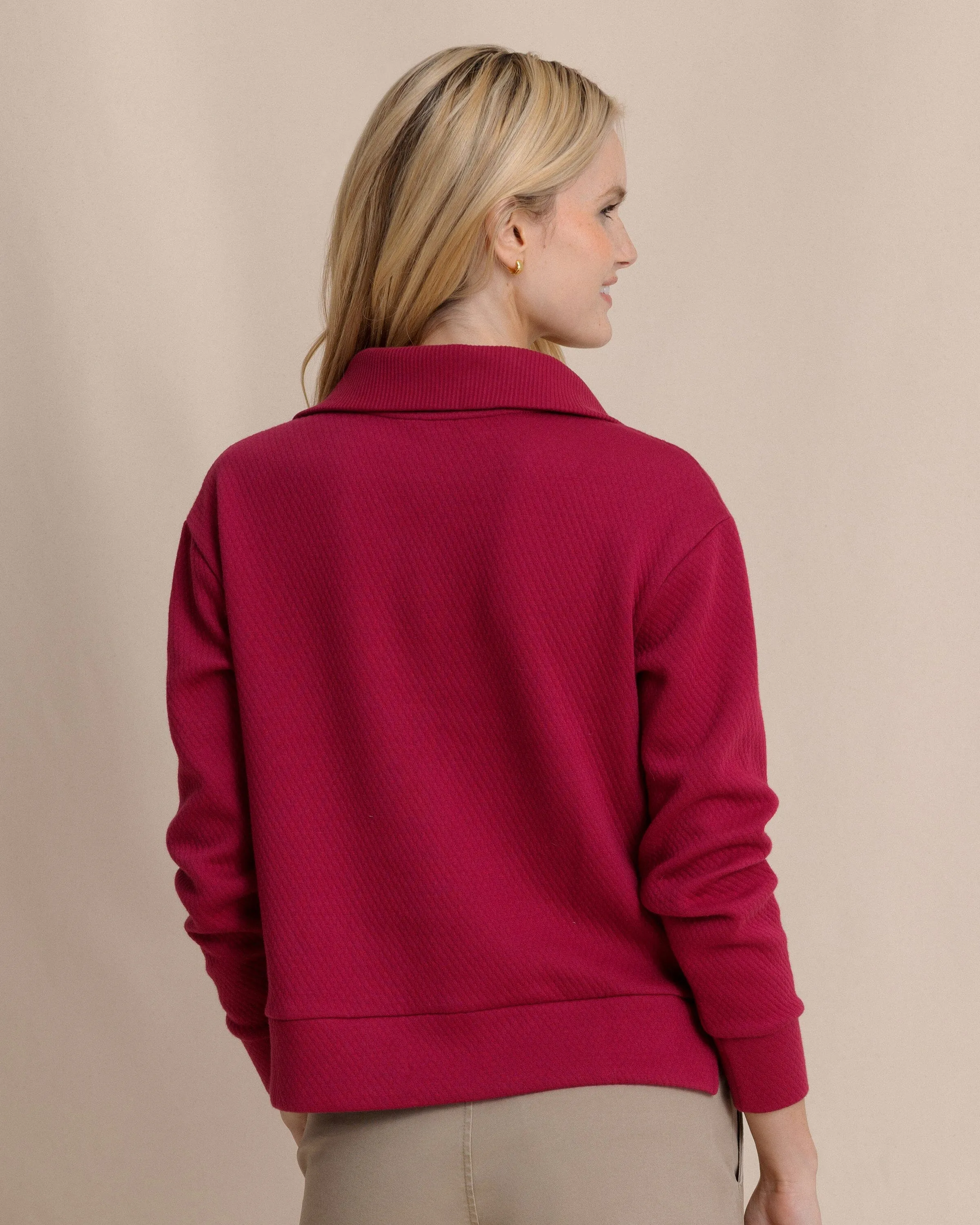 Tonya Button Mock Pullover - Carolina Plum sold by Southern Tide product image thumbnail 5