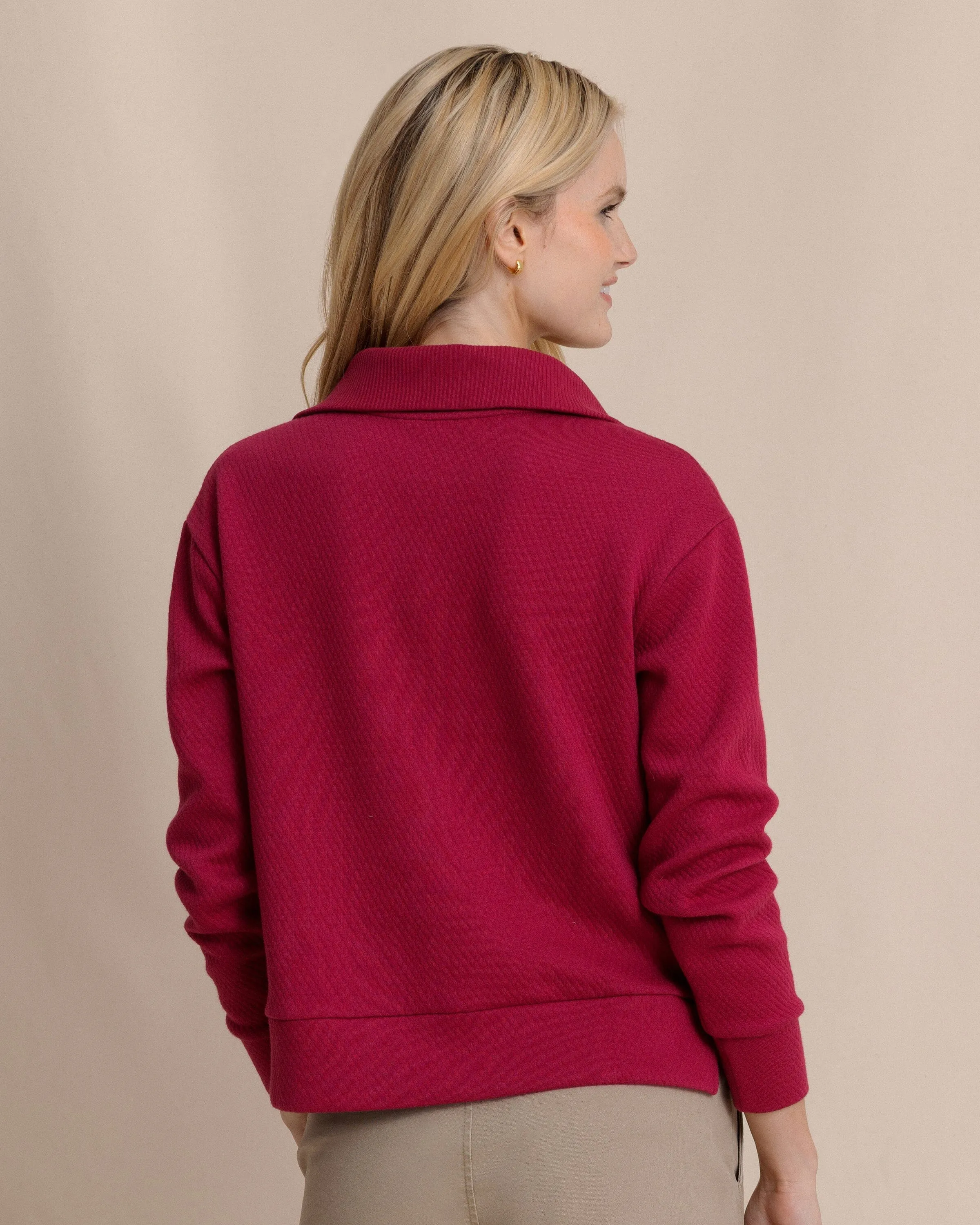 Tonya Button Mock Pullover - Carolina Plum sold by Southern Tide product image thumbnail 2
