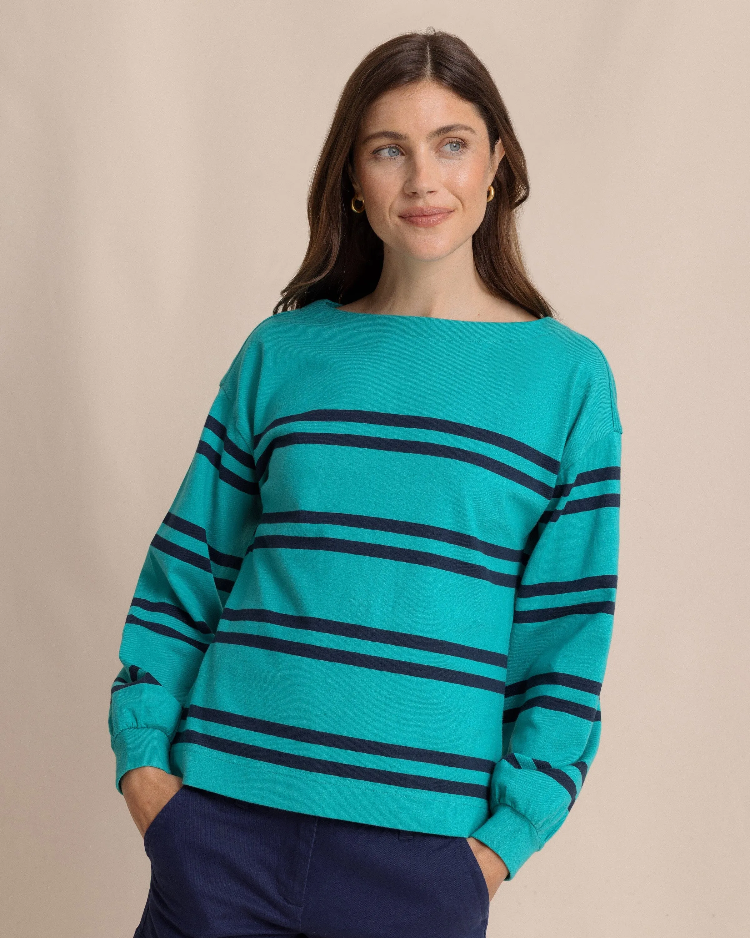 Zayla Stripe Top - Spruce Shade sold by Southern Tide product image thumbnail 3