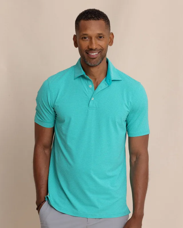 brrr°®-eeze Meadowbrook Stripe Polo - Turtle Green sold by Southern Tide