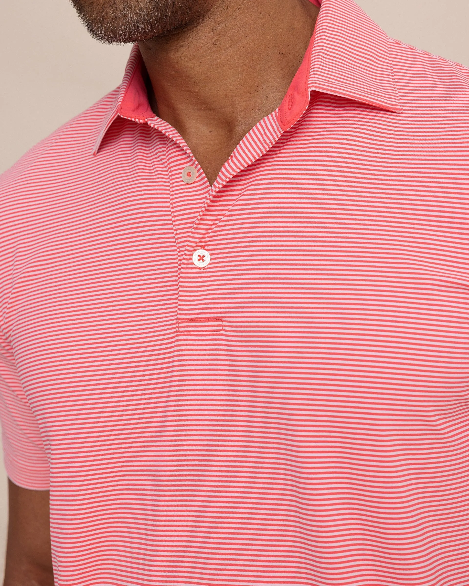 brrr°®-eeze Meadowbrook Stripe Polo - Snapper sold by Southern Tide product image thumbnail 2