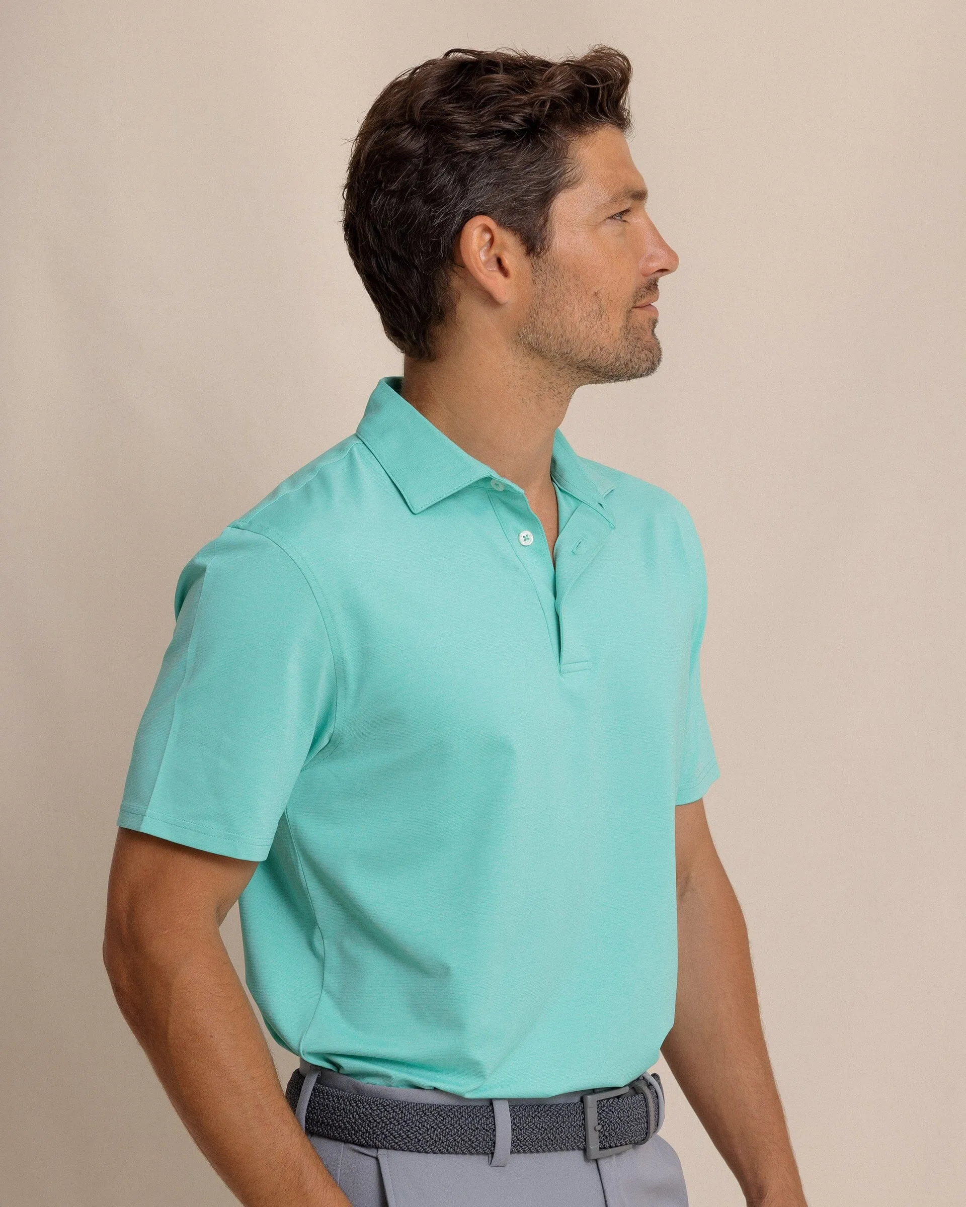 brrr°®-eeze Heather Performance Polo Shirt - Heather Turtle Green sold by Southern Tide product image thumbnail 5
