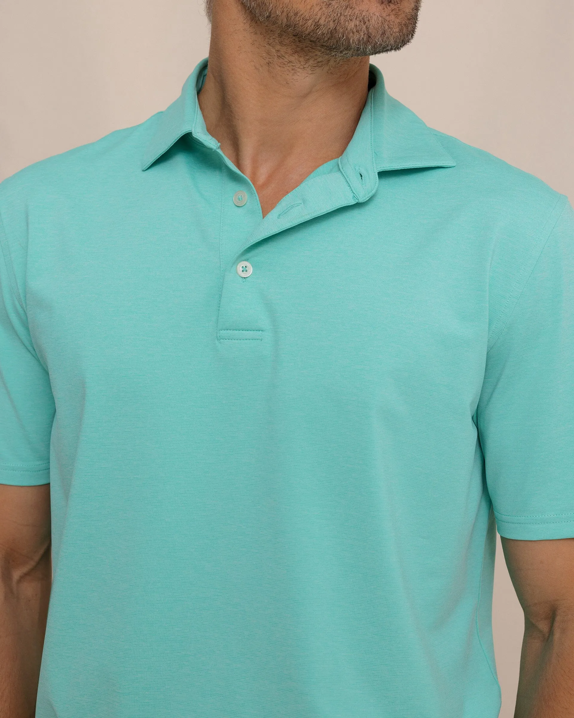 brrr°®-eeze Heather Performance Polo Shirt - Heather Turtle Green sold by Southern Tide product image thumbnail 4