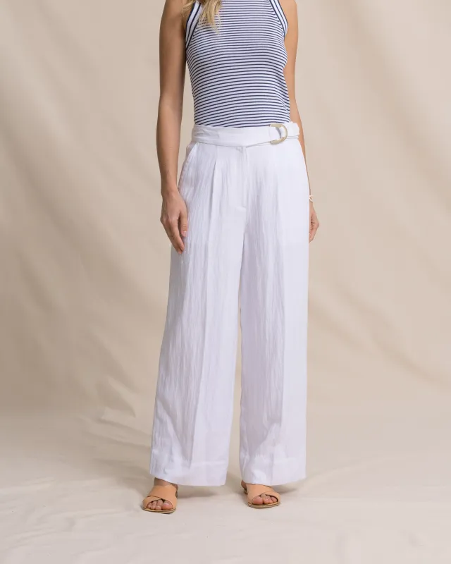 Addilyn Belted Wide Leg Pants sold by Southern Tide