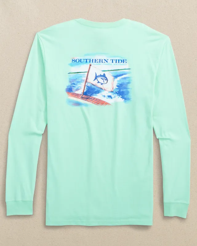 Coastal Watercolor Long Sleeve T-Shirt sold by Southern Tide