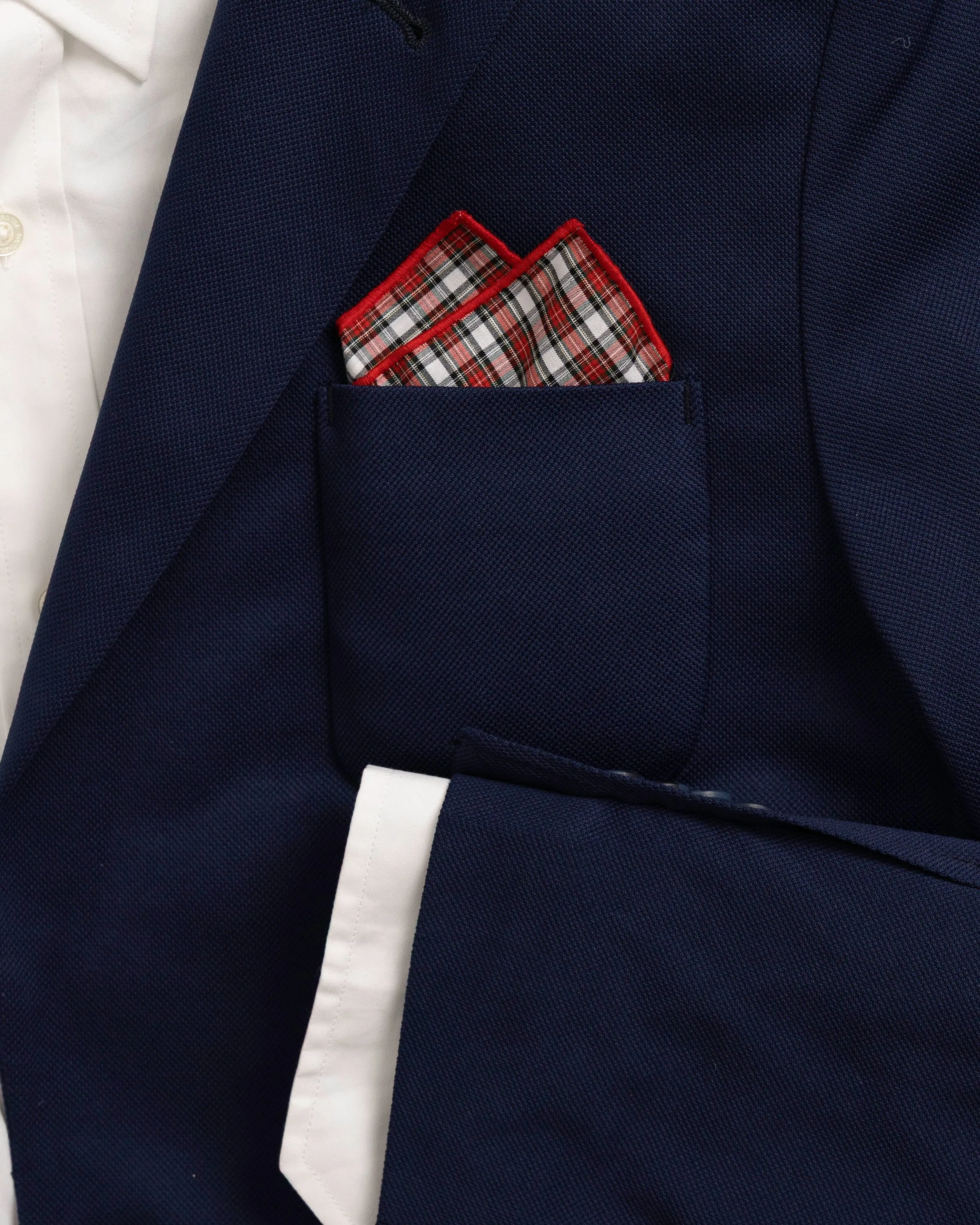 Peppermint Plaid Cotton Pocket Square sold by Southern Tide product image thumbnail 2