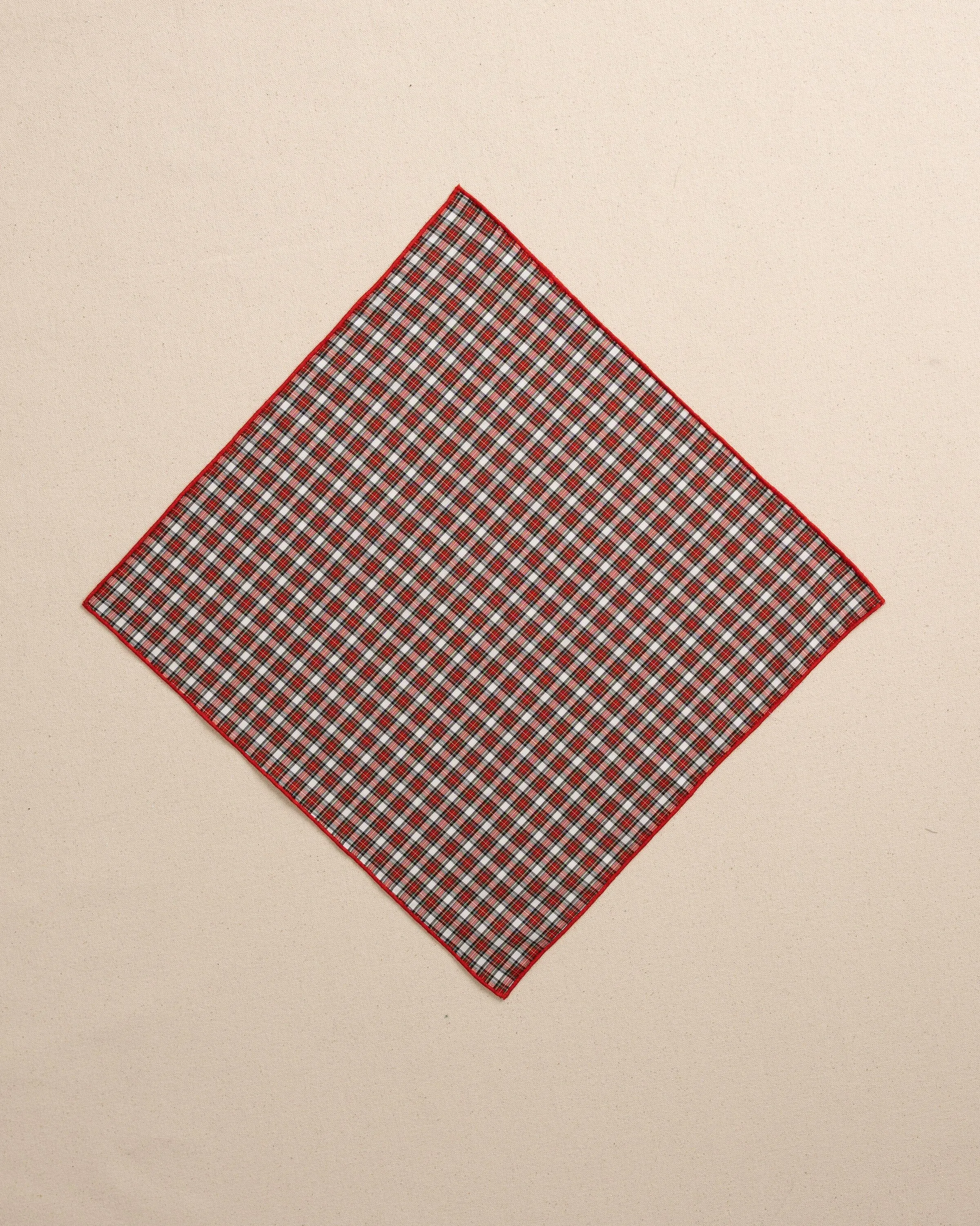 Peppermint Plaid Cotton Pocket Square sold by Southern Tide