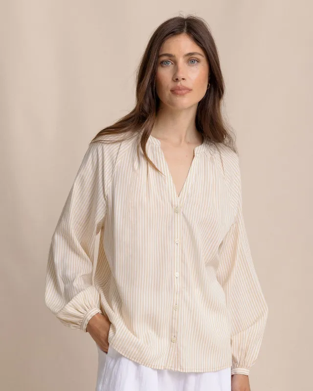 Brinley Band Collar Button Down Shirt made by Southern Tide